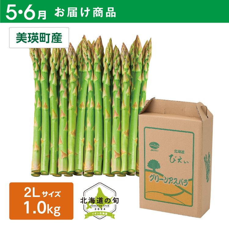 【5・6月お届け商品】露地栽培 グリーンアスパラガス　2Lサイズ500g×2