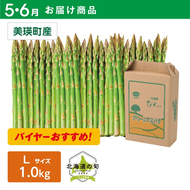 【5・6月お届け商品】露地栽培 グリーンアスパラガス　Lサイズ500g×2