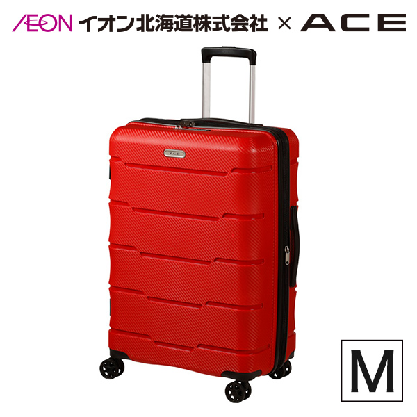 イオン北海道 ａｃｅ オリジナルジッパーキャリー Mサイズ レッド イオン北海道 Eショップ